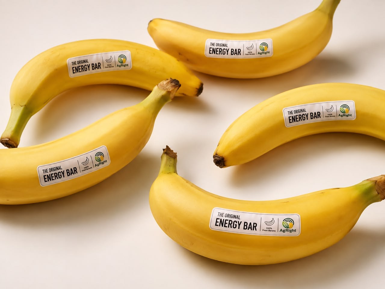 Fresh AgRight bananas presented as nature's original energy bar